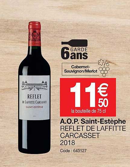a.o.p.  saint estèphe reflet de laffitte carcasset 2018
