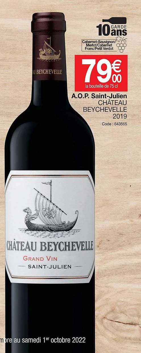 a.o.p. saint-julien château beychevelle 2019