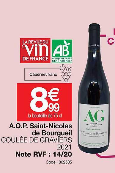a.o.p.  saint-nicolas de bougueil coulée de graviers 2021