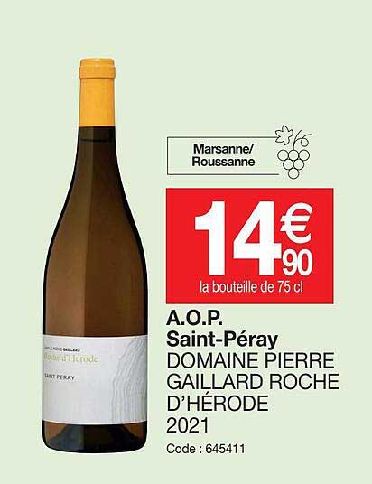 a.o.p.  saint-péray domaine pierre gaillard roche d'hérode 2021