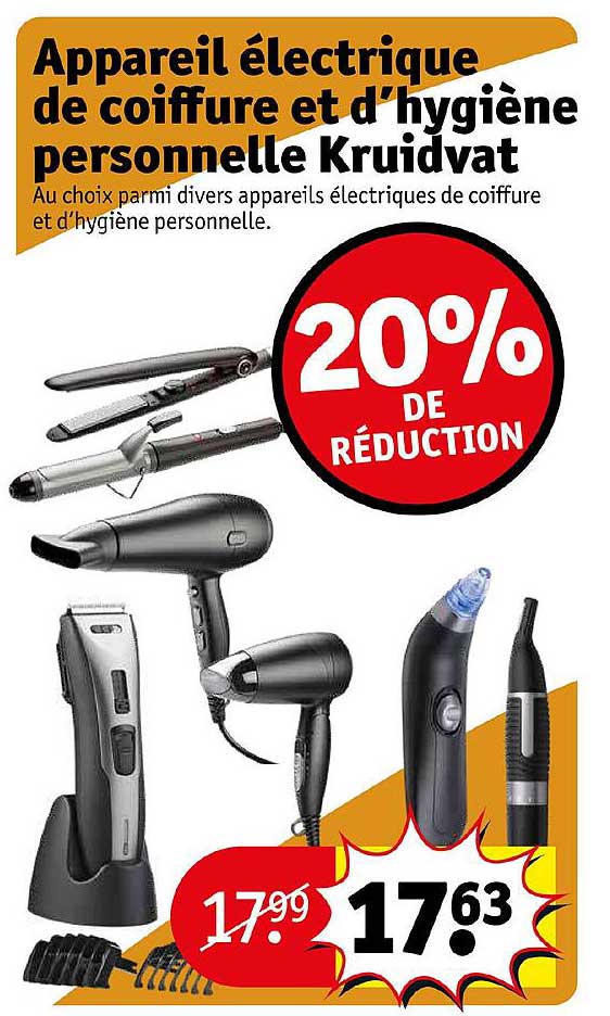 appareil électrique de coiffure et dhyygiène personnelle kruidvat
