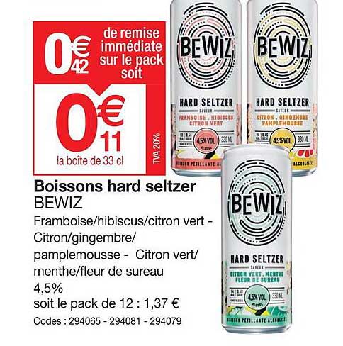 boissons hard seltzer bewiz