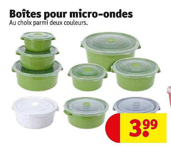 boîtes pour micro-ondes