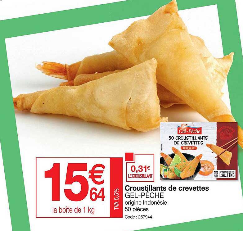 croustillants de crevettes gel-pêche