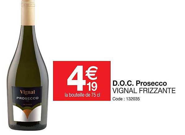 d.o.c prosecco vignal frizzante