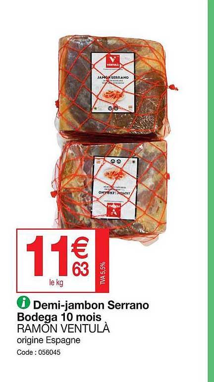 demi-jambon serrano bodega 10 mois ramon ventulà