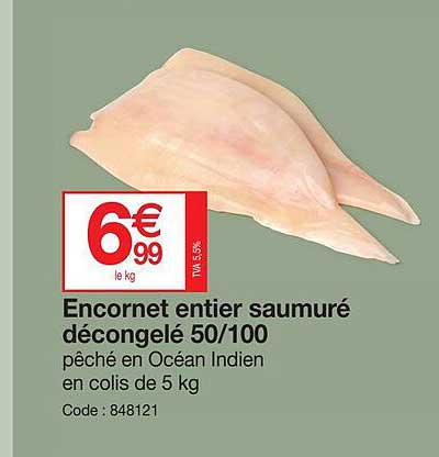 encornet entier saumuré décongelé 50-100