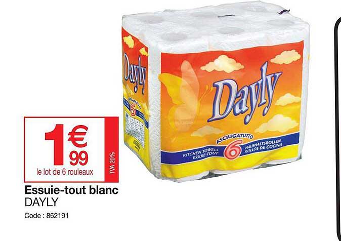 essuie-tout blanc dayly