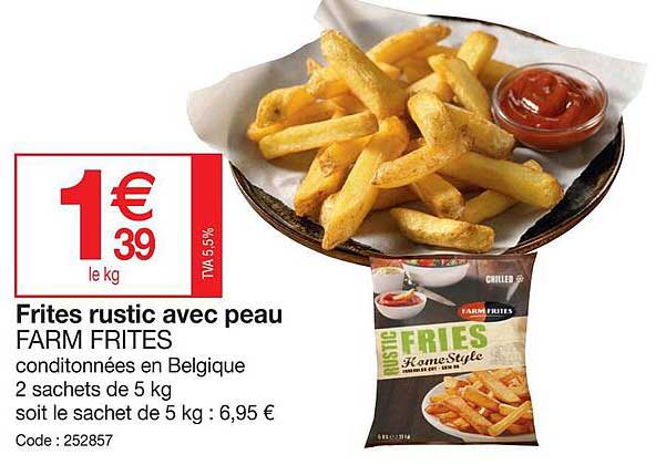 frites rustic avec peau farm frites