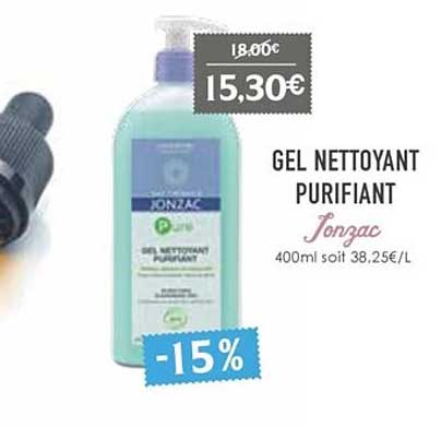 gel nettoyants purifiant jonzak