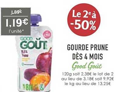gourde prune dès 4 mois good goût