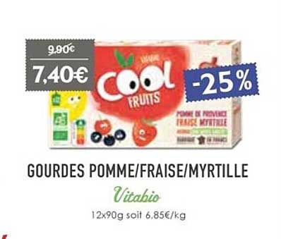 Gourdes Pomme-fraise-myrtille Vitabie