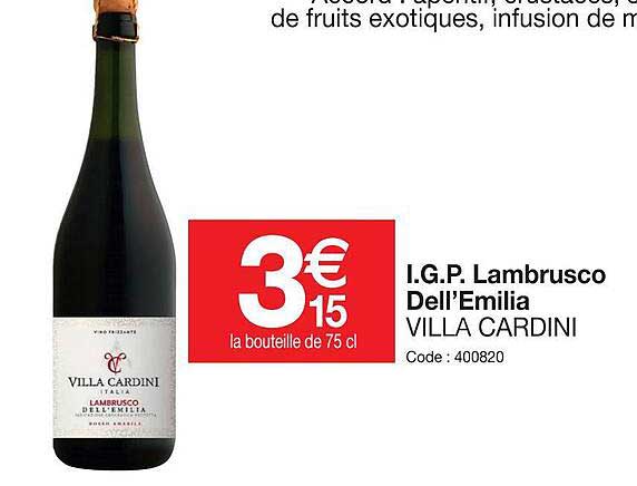 i.g.p lambrusco dell'emilia villa cardini