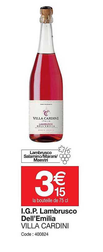 i.g.p lambrusco delli'emilia villa cardini