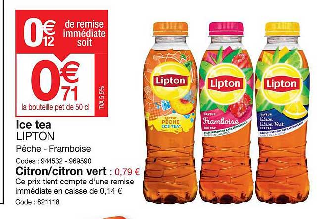 ice tea lipton, citron-citron vert