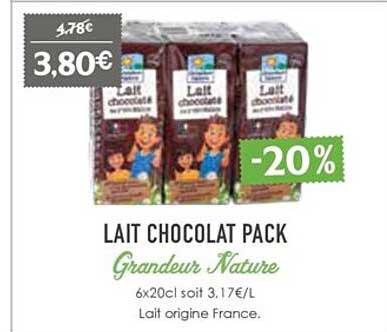 lait chocolat pack grandeur nature