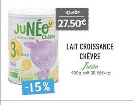 lait croissance chèvre junéo