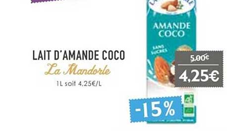lait d'amande coco la mandorle
