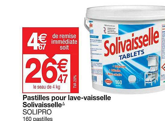 pastilles pour lave-vaisselle solivaisselle solipro