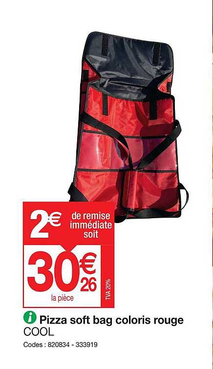 pizza soft bag coloris rouge cool