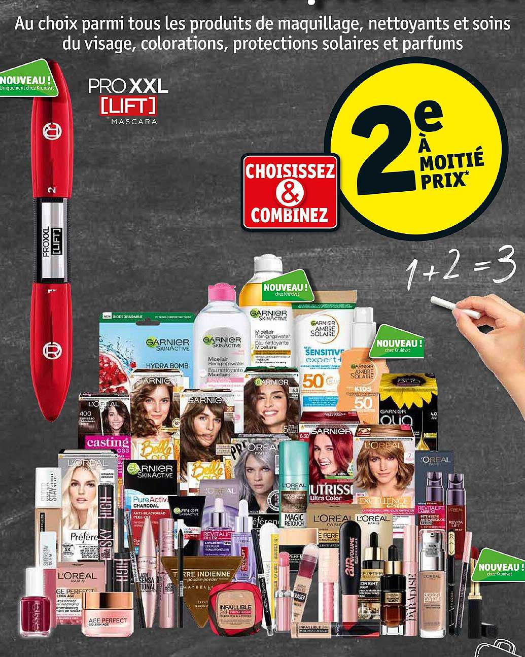 Produits De Maquillage, Nettoyant Et Soins Du Visage, Colorations, Protections Solaires Et Parfums Pro Xxl