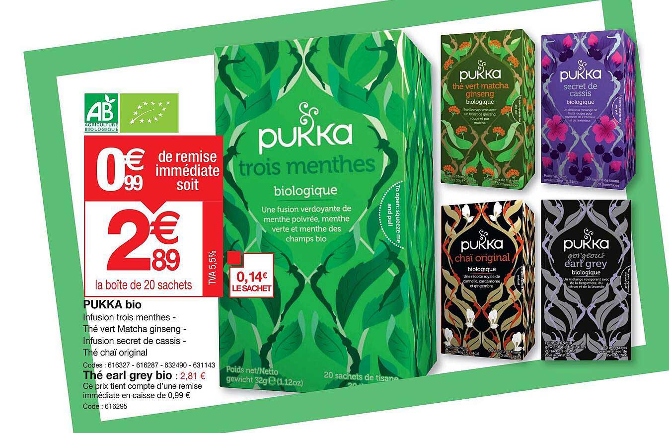 pukka bio, thé earl grey bio
