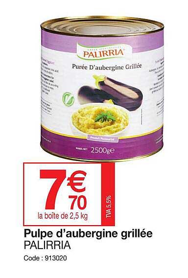 pulpe d'aubergine grillée palirria