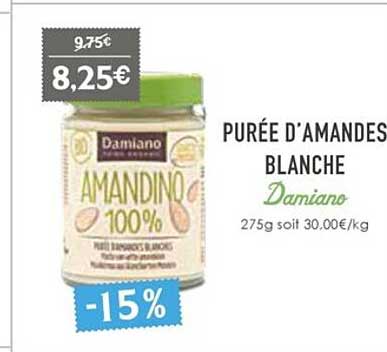 purée d'amandes blanche damiano