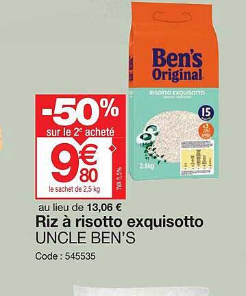 riz à risotto exquisotto uncle ben's
