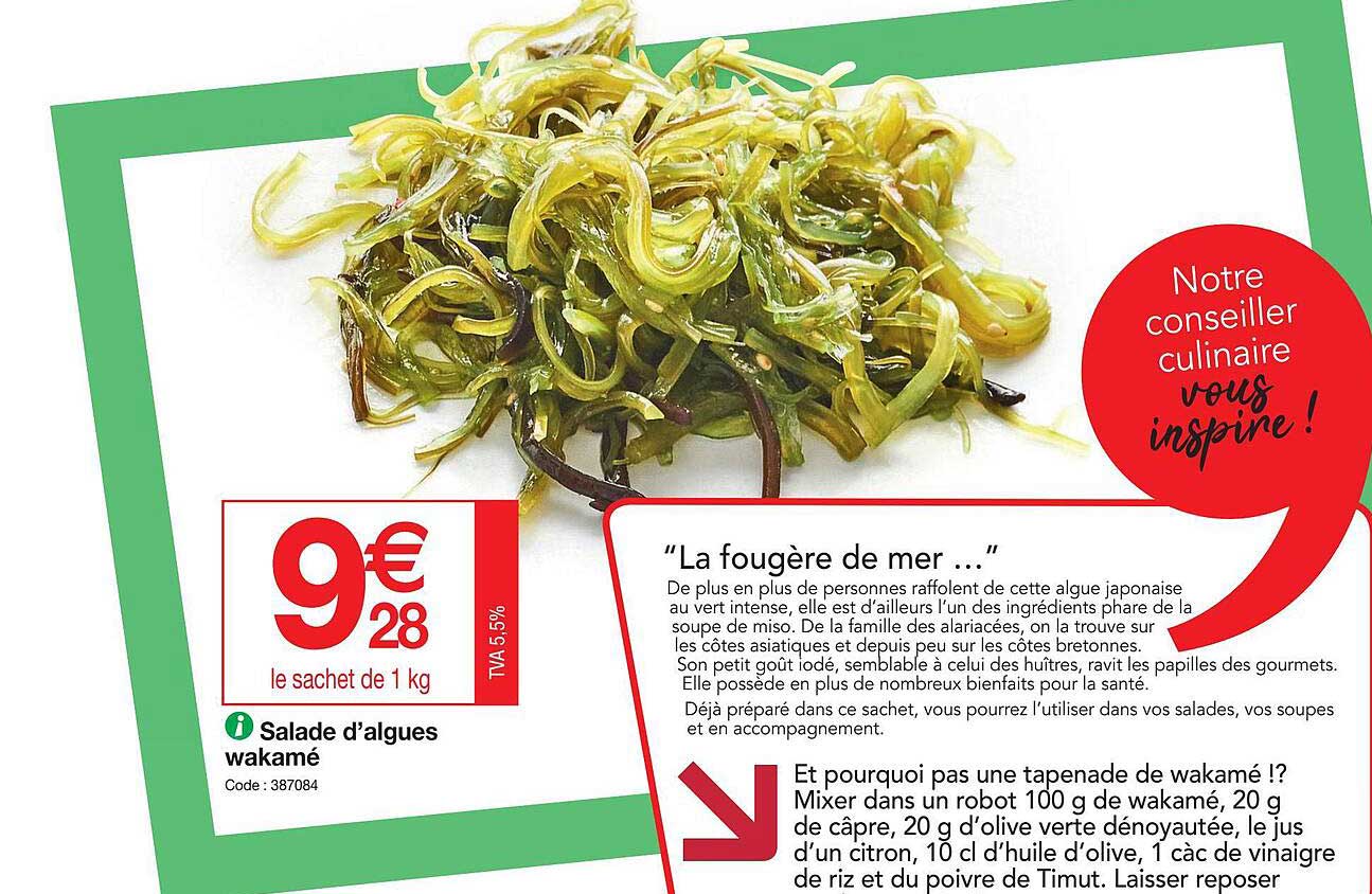 salade d'algues wakamé