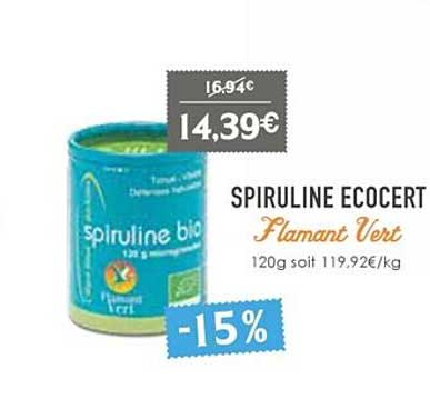spiruline ecocert flamant vert
