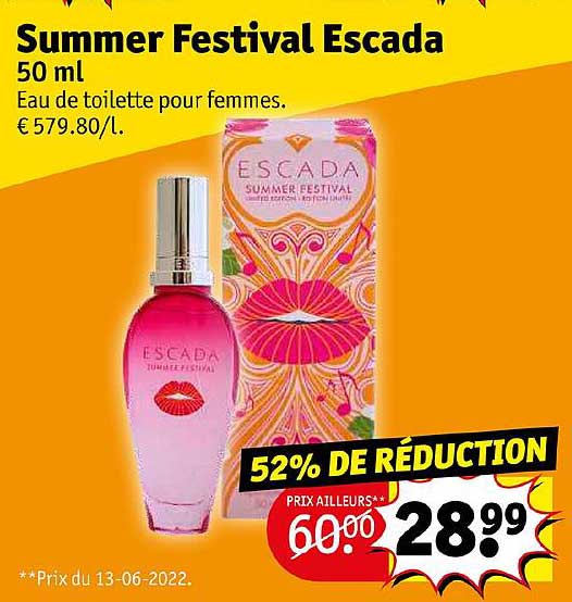 summer festival escada eau de toilette pour femmes