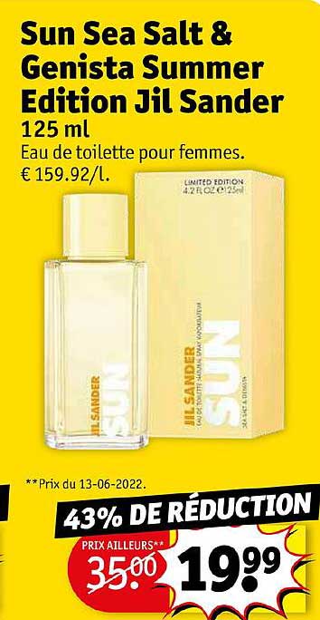 sun sea salt & genista summer edition jil sander