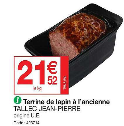 terrine de lapin à l'ancienne tallec jean-pierre