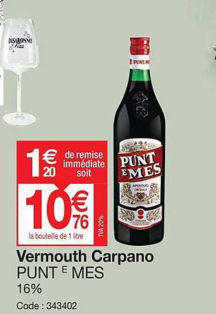 vermouth carpano punt e mes