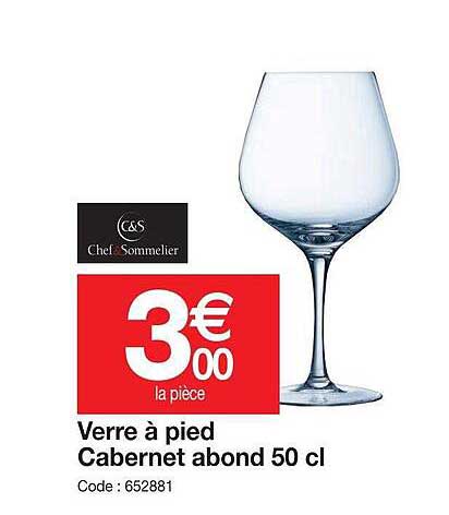 Verre à Pied Cabarnet Abond Chef Sommelier