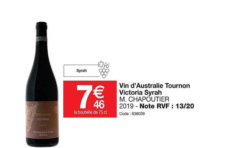 vin d'australie tournon victoria syrah m.chapoutier