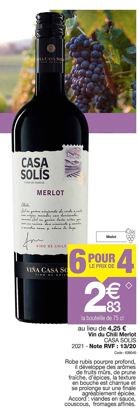 vin du cill merlot casa solis
