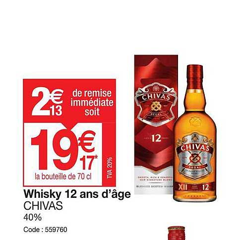whisky 12 ans d'âge chivas