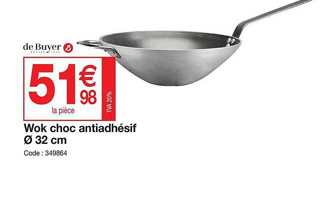wok choc antiadhésif ø 32 cm