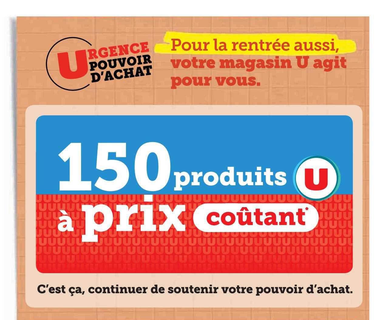 150 produits u à prix coûtant