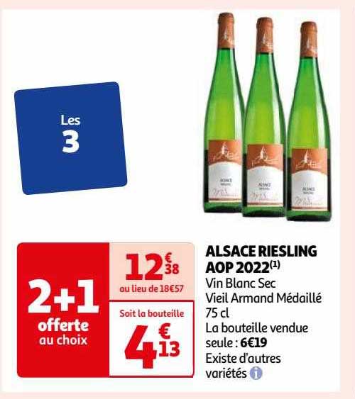 alsace riesling aop 2022 vin blanc sec vieil armand médaillé