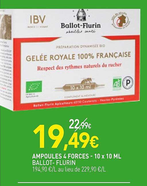 ampoules 4 forces ballot-flurin - 10 x 10 ml