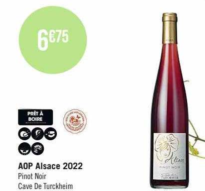 aop alsace 2022 pinot noir cave de turckheim