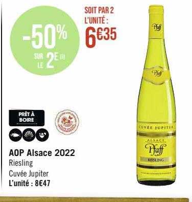 Aop Alsace 2022 Riesling Cuvée Jupiter