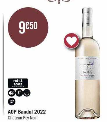 aop bandol 2022 château pey neuf