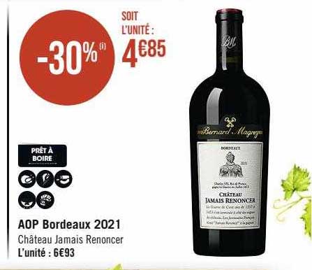 aop bordeaux 2021 château jamais renoncer