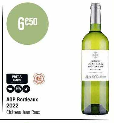 Aop Bordeaux 2022 Château Jean Roux