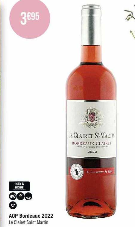Aop Bordeaux 2022 Le Clairet Saint Martin