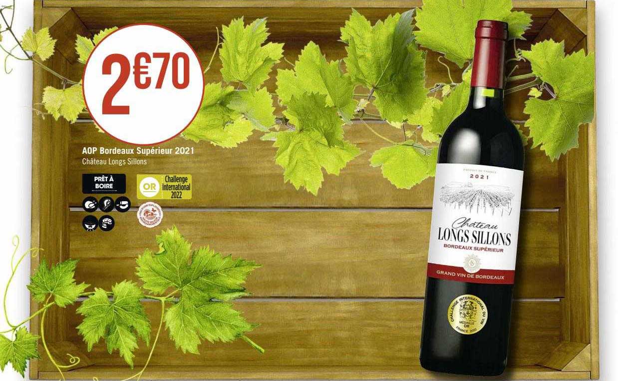 aop bordeaux supérieur 2021 château longs sillons